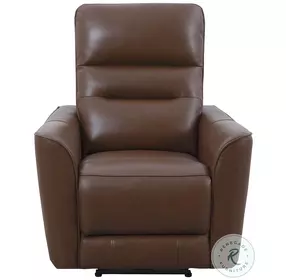 Thalden Brazilian Cocoa Leather Zero Gravity Power Recliner