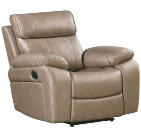 Theon Stokes Toffee Performance Fabric Glider Recliner