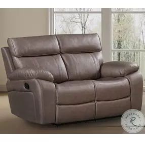 Thorne Stokes Toffee Performance Fabric Reclining Loveseat