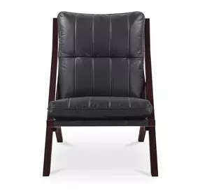Preston Black Leather Upholstered Accent Chair