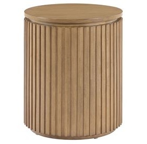 Colvin Toffee Round End Table