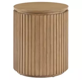 Colvin Toffee Round End Table