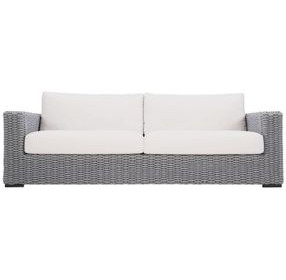 Capri White Performance Fabric Outdoor 93" Sofa