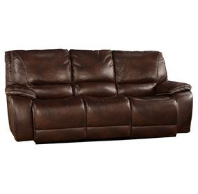 Vail Burnt Sienna Dual Power Reclining Sofa with Power Headrest