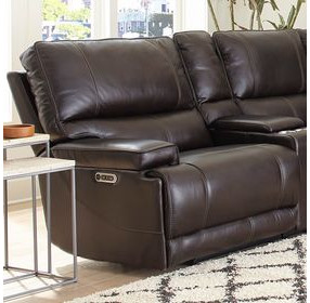 Whitman Verona Coffee Cordless LAF Power Recliner with Power Headrest