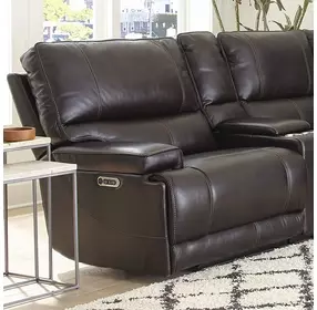 Whitman Verona Coffee Cordless LAF Power Recliner with Power Headrest