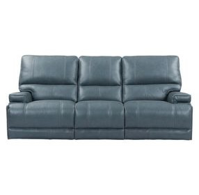 Whitman Verona Azure Cordless Power Reclining Sofa with Power Headrest