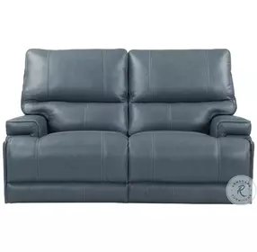 Hemingway Verona Azure Cordless 65" Power Reclining Loveseat with Power Headrest
