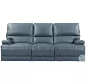 Hemingway Verona Azure Cordless 89" Power Reclining Sofa with Power Headrest