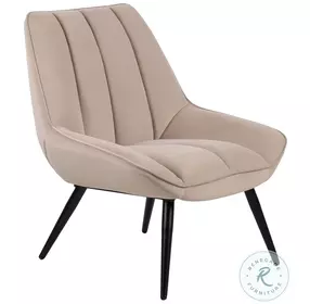 Astrid Taupe Velvet Accent Chair