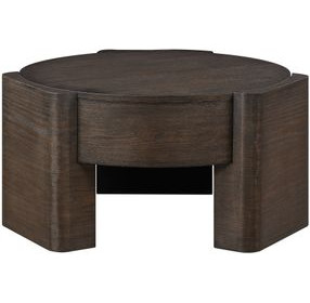 Salina Espresso Round Coffee Table