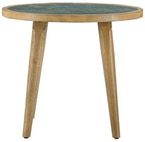 Novato Light Brown Round End Table