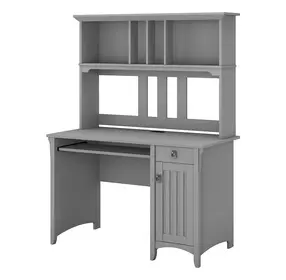 Salinas Cape Cod Gray Computer Desk With Hutch