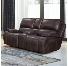 Brookings Charcoal 79" Loveseat with Power Recliner and USB Charging