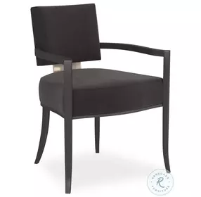 Reserved Seating Dark Gray And Seal Skin Arm Chair