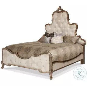 Platine de Royale Beige Upholstered California King Panel Bed