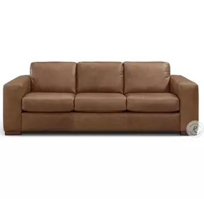 Inglewood Vintage Brown Derby Leather 92" Sofa