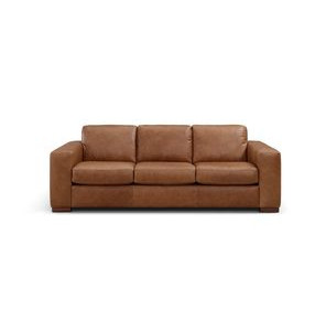 Inglewood Vintage Brown Derby Leather 92" Sofa