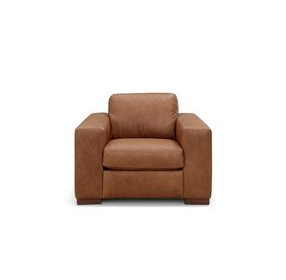 Inglewood Vintage Brown Derby Leather Upholstered Accent Chair