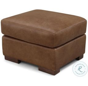 Inglewood Vintage Brown Derby Leather Ottoman