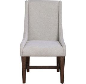 Auburn White Upholstered Arm Chair Set of 2