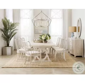 Topsail Whitewashed Oak Rectangular Extendable Dining Room Set