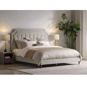 Zest Beige and Black Upholstered Panel Bedroom Set with Welt Trim