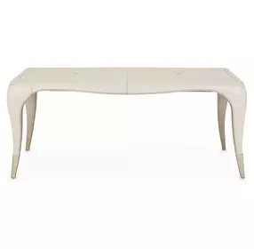 London Place Creamy Pearl 122" Extendable Rectangular Dining Table