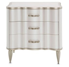London Crest Creamy Pearl 3 Drawer Nightstand