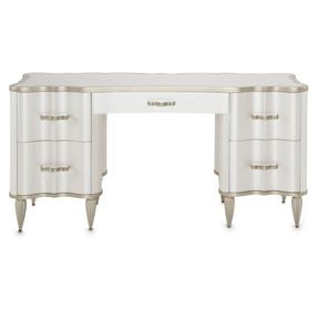 London Crest Creamy Pearl 5 Drawer Vanity Desk