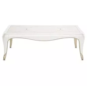 London Place Creamy Pearl Rectangular Cocktail Table