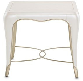 London Crest Creamy Pearl Rectangular End Table