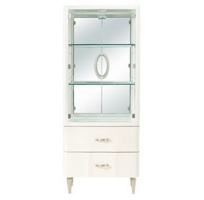 London Crest Creamy Pearl 2 Door Display Cabinet