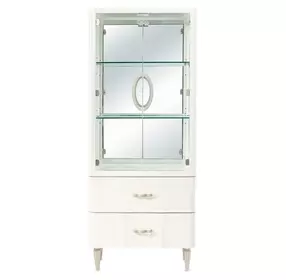 London Place Creamy Pearl 2 Door Display Cabinet