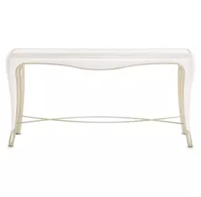 London Place Creamy Pearl Rectangular Console Table
