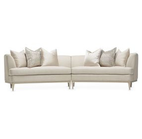 Malibu Crest Pearl 2 Piece Modular Sectional Sofa with Pillow