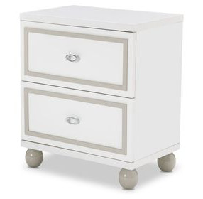 Skyline Cloud White 2 Drawer Nightstand