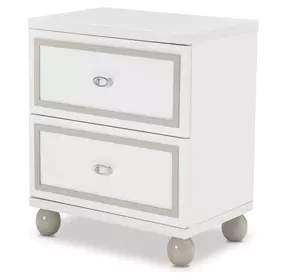 Skyline Cloud White 2 Drawer Nightstand