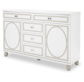 Skyline Cloud White 5 Drawer Dresser