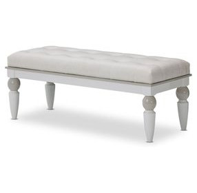 Skyline Cloud White 49" Bedside Bench