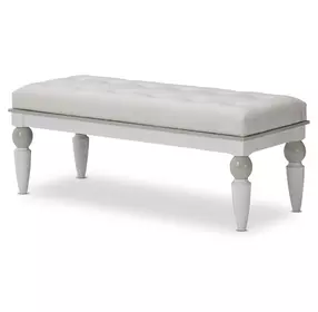 Skyline Cloud White 49" Bedside Bench
