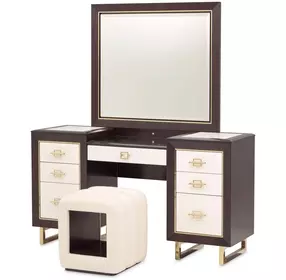 Belmont Place Espresso Vanity with Mirror and Bench