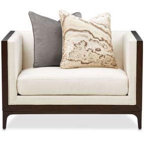 Belmont Place Cream Upholstered Matching Accent Chair with Pillow