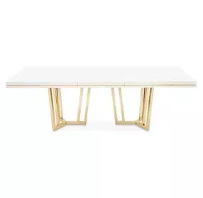 Palm Gate Cloud White 96" Extendable Rectangular Dining Table