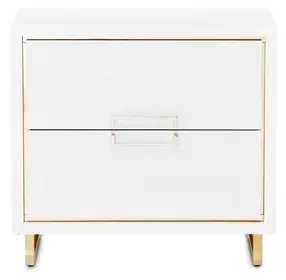 Palm Gate Cloud White 2 Drawer Nightstand