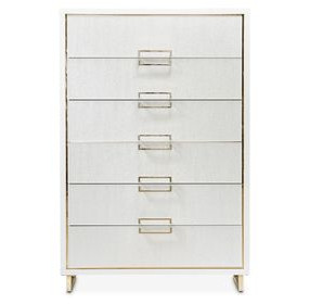Palmcrest Cloud White 6 Drawer Chest