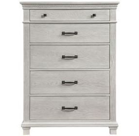 Silver Sands Gray 5 Drawer Chest