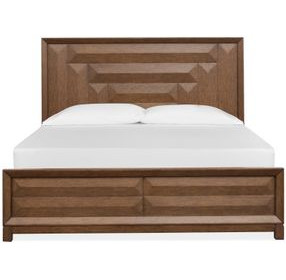 Callisto Bourbon Brown King Panel Bed