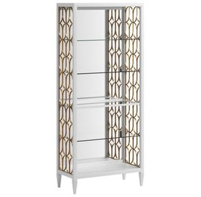 Eave Uplifting White Etagere with 4 Shelves