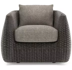 Sarene Gray Upholstered Outdoor Accent Chair